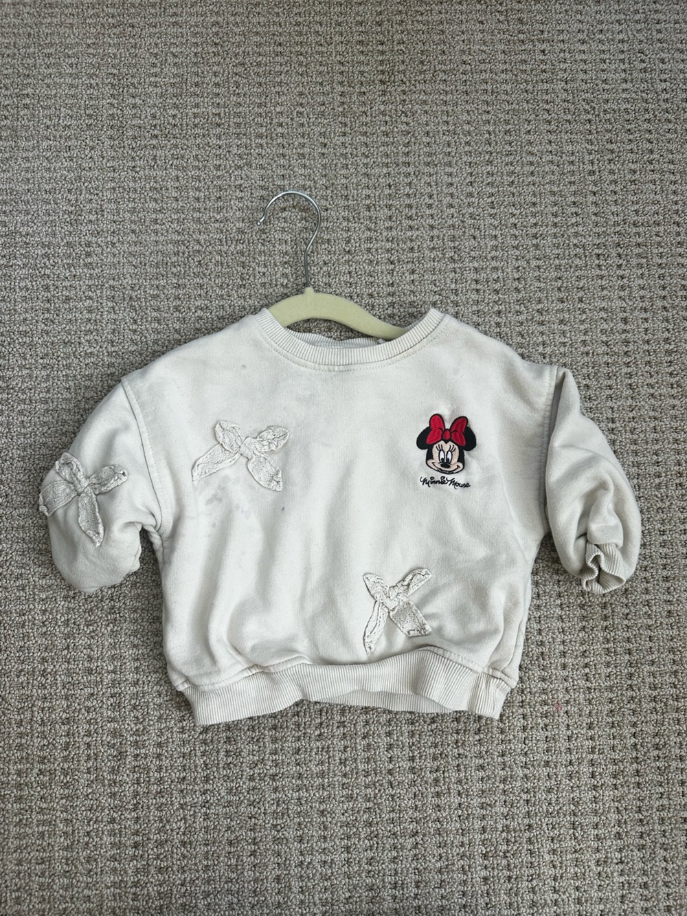 Zara kids Minnie Mouse Embroidered Sweatshirt